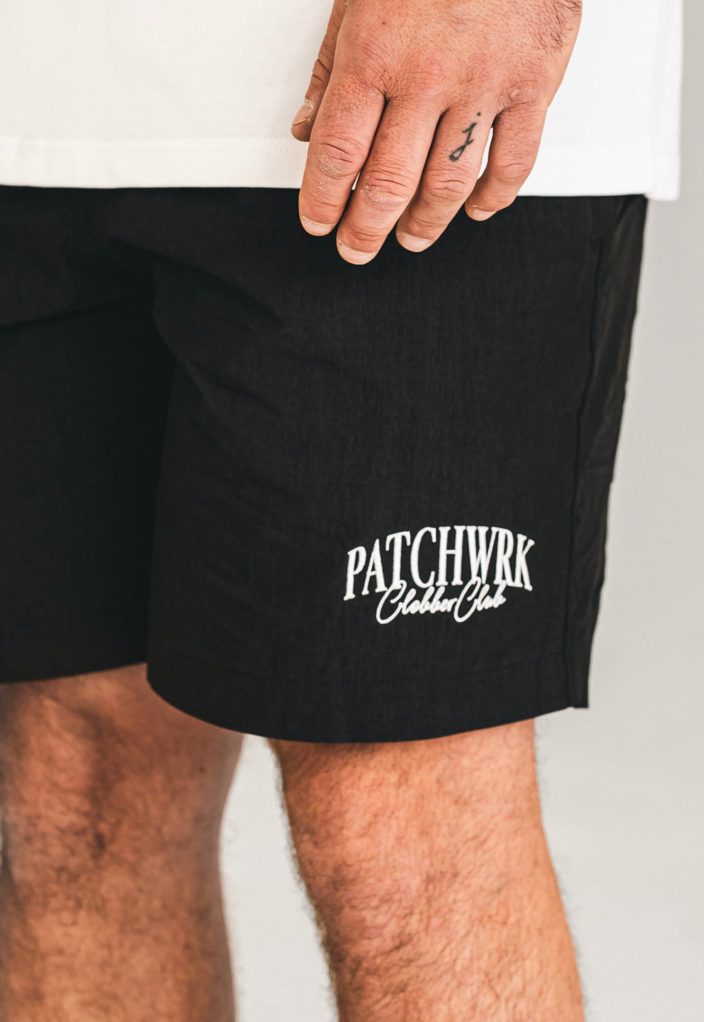Clobber Club - Crest Emblem Shorts (White Logo)