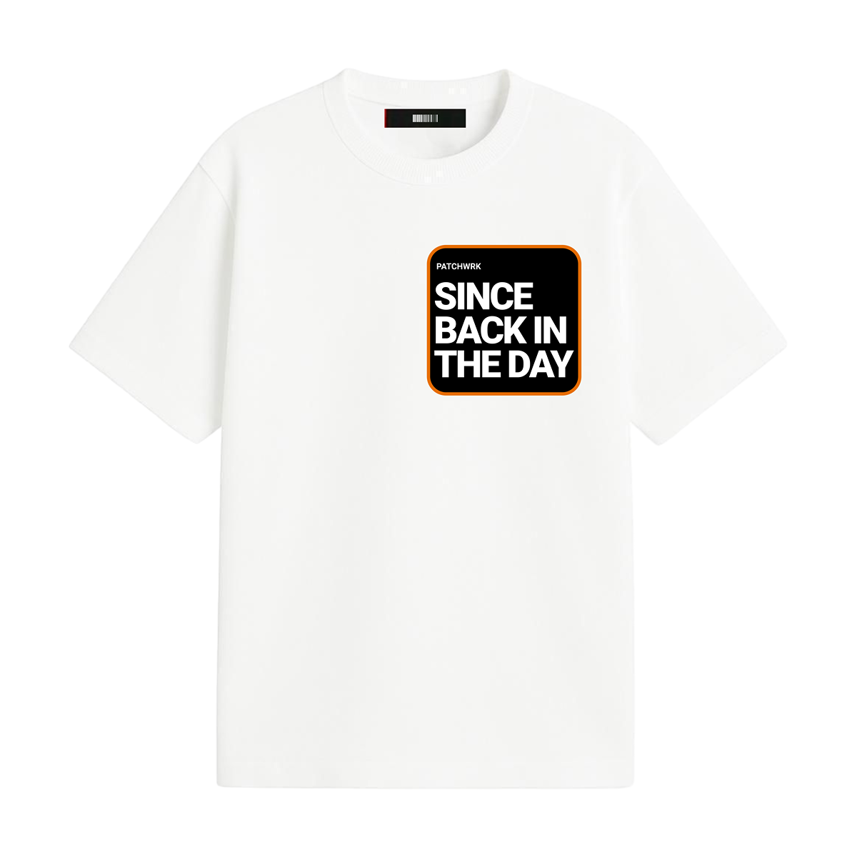 White Velour Patch T-Shirt