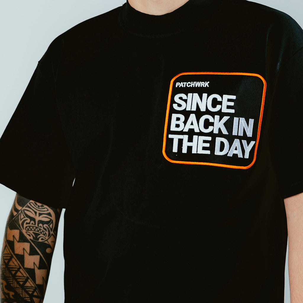 Black Velour Patch T-Shirt