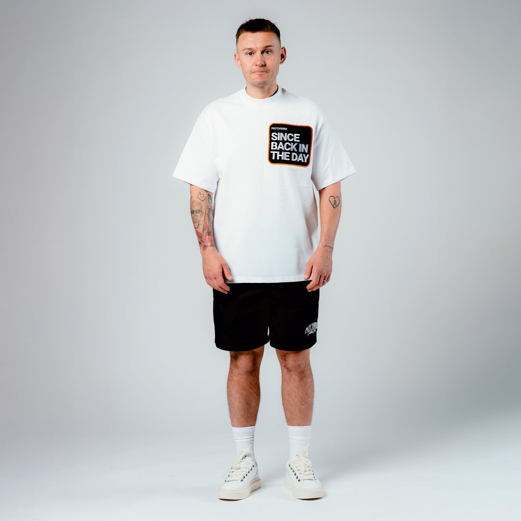 White Velour Patch T-Shirt