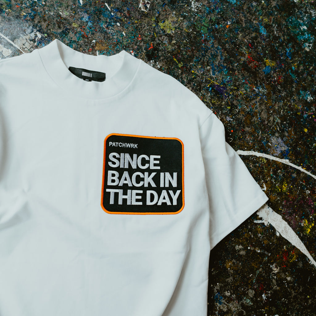 White Velour Patch T-Shirt