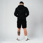 Distressed Varsity Patch Hoodie (White Patch)