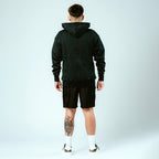 Distressed Varsity Patch Hoodie (White Patch)