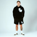 Distressed Varsity Patch Hoodie (White Patch)