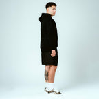 Distressed Varsity Patch Hoodie (White Patch)