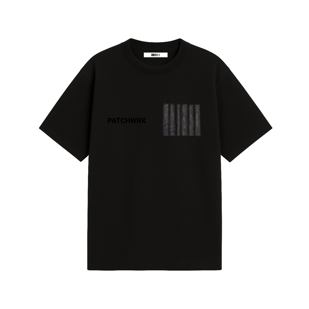 Distressed Barcode T-Shirt (Black)