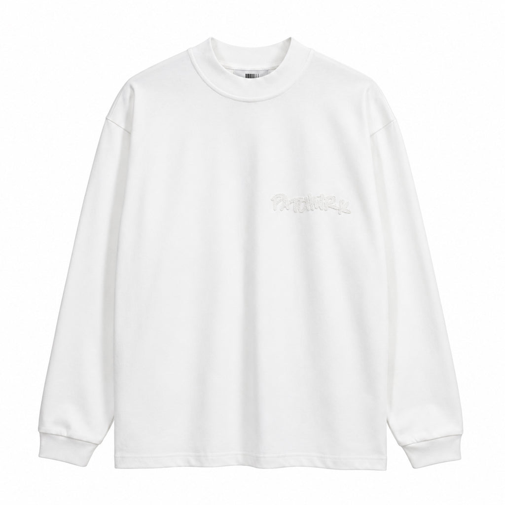 Triple White Long Sleeve T-Shirt