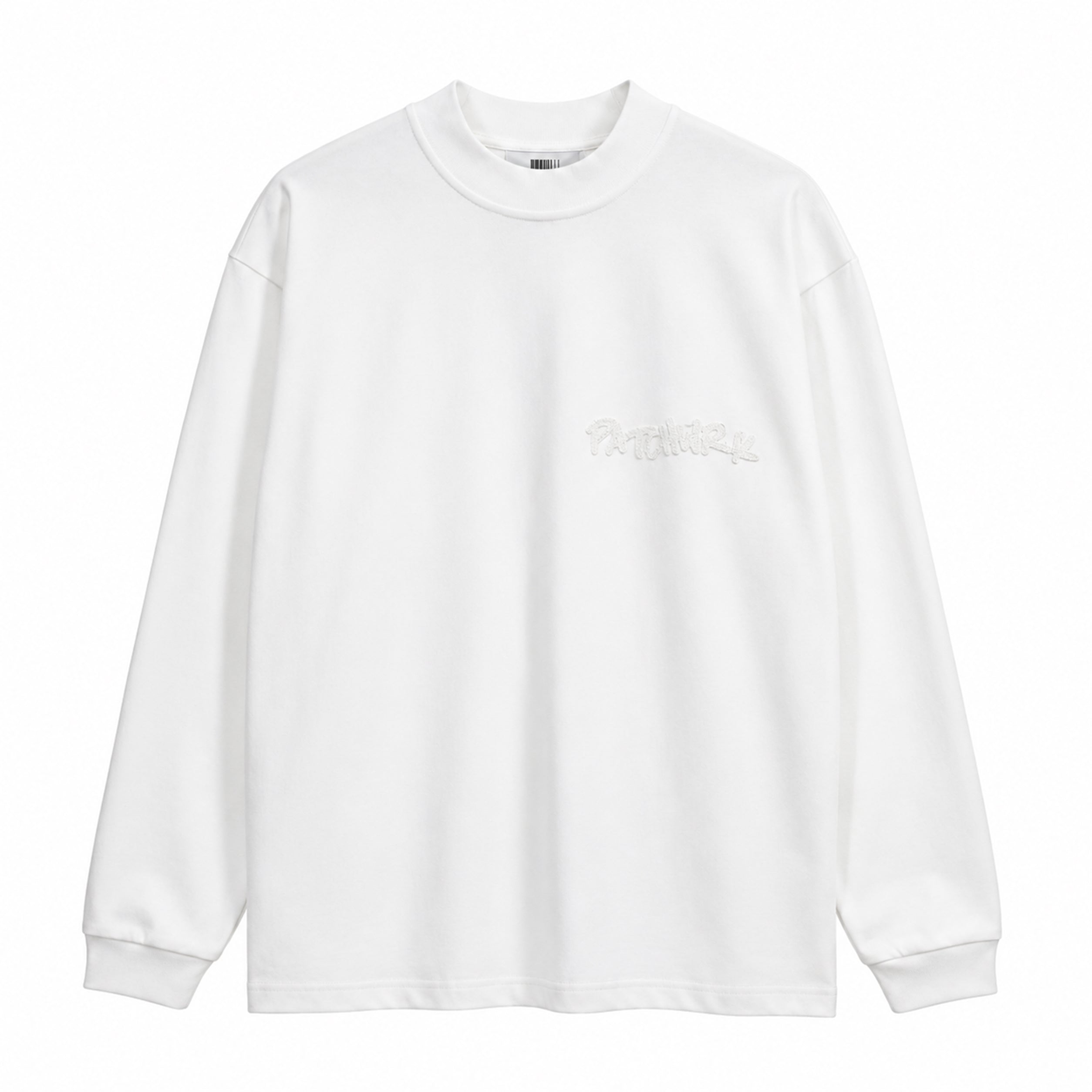 Triple White Long Sleeve T-Shirt