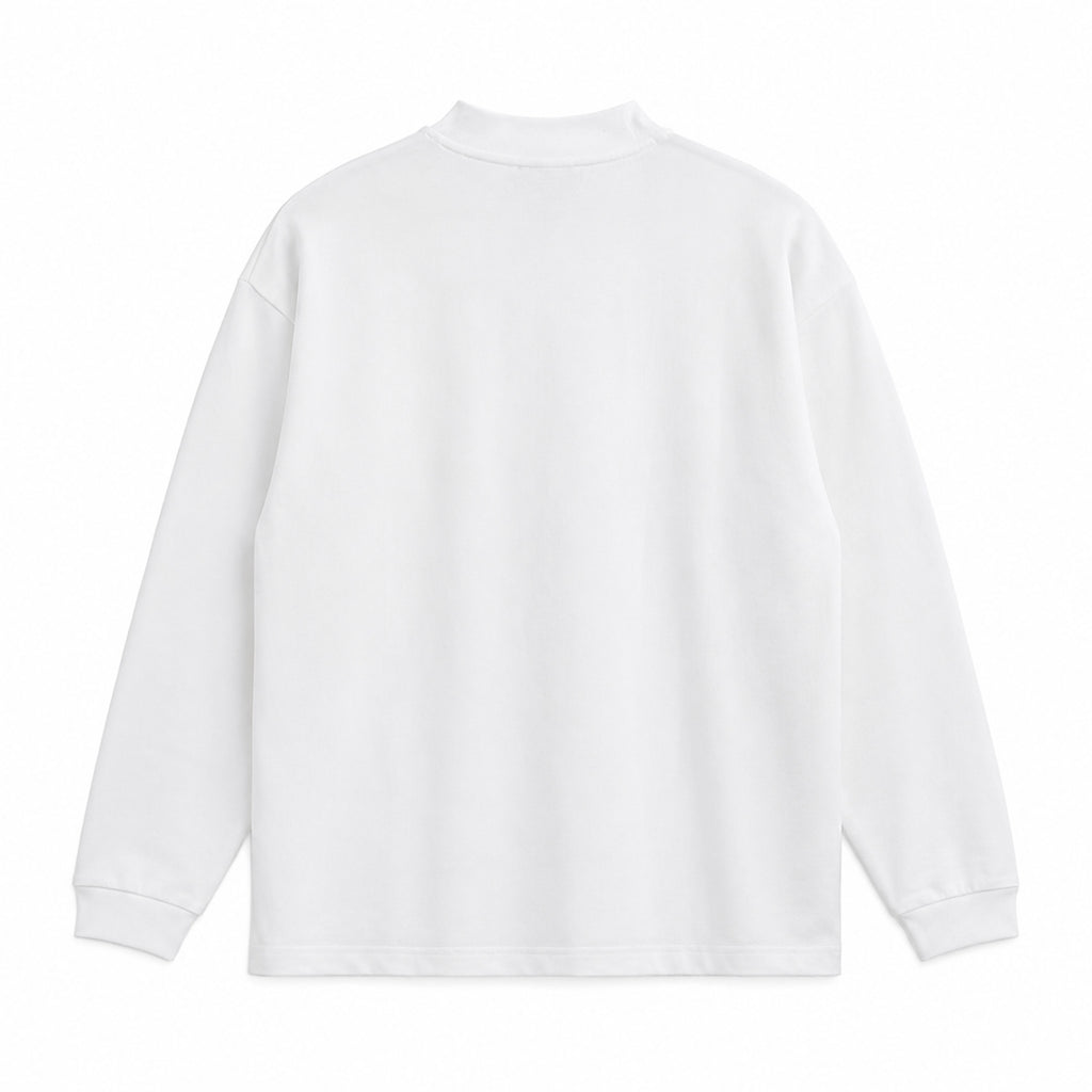 Triple White Long Sleeve T-Shirt