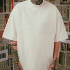 Distressed Barcode T-Shirt (Off-White)