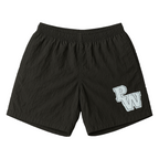 Distressed Varsity Patch Shorts (White Patch)